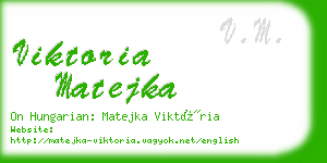 viktoria matejka business card